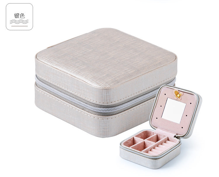 Jewelry Organizer Box PU Leather Travel Makeup