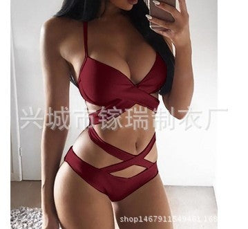 Two-Piece Bikini Set with Striking Details