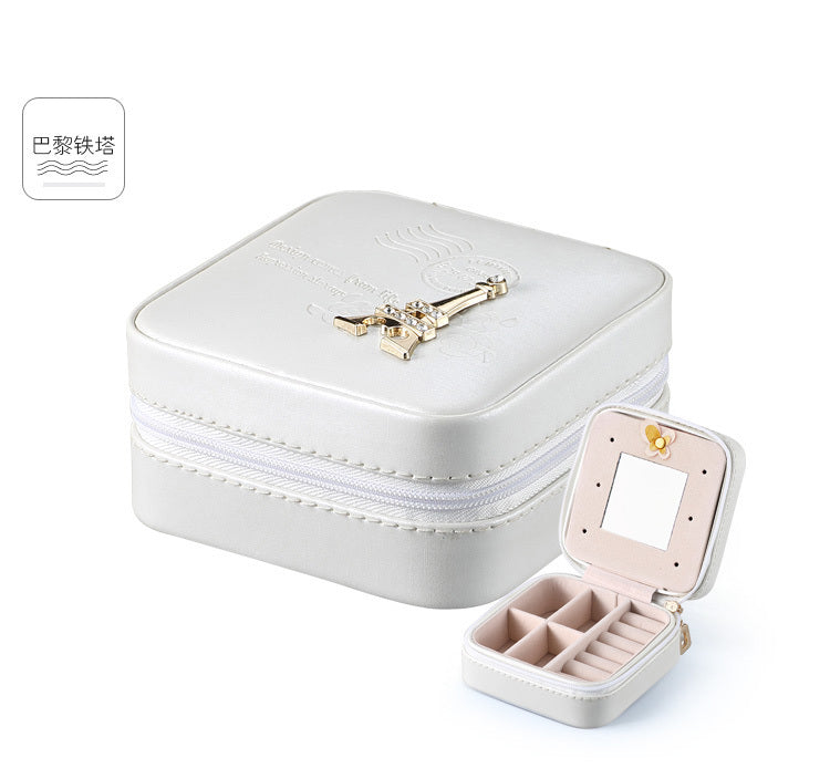 Jewelry Organizer Box PU Leather Travel Makeup