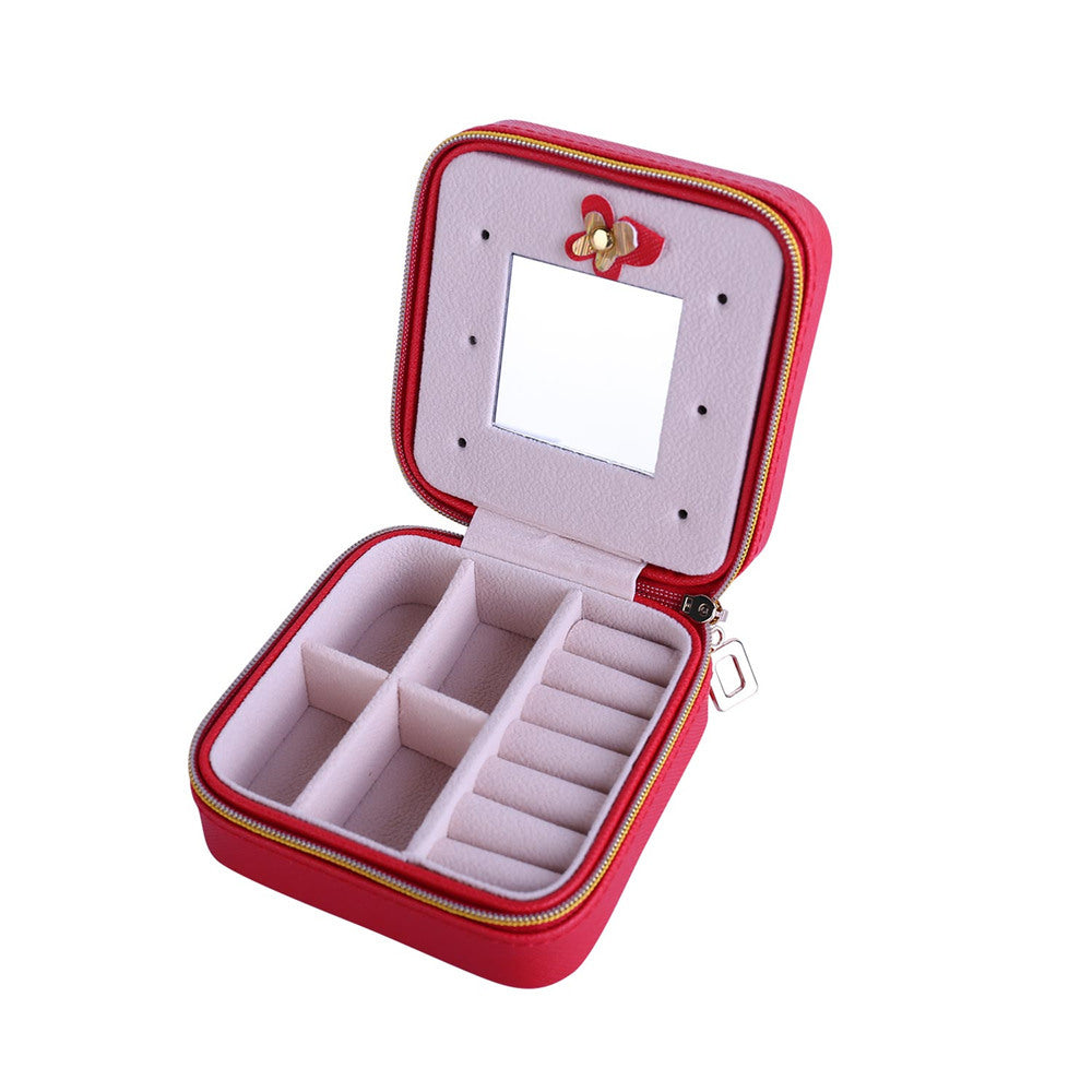 Jewelry Organizer Box PU Leather Travel Makeup