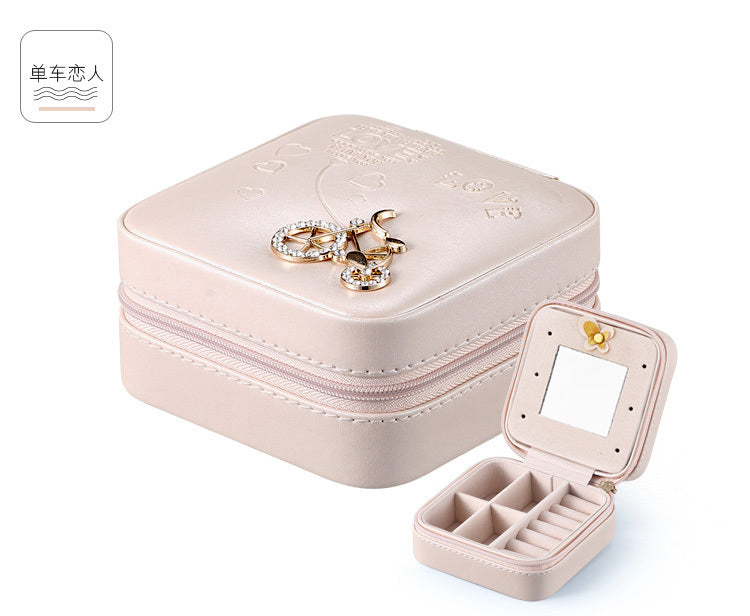 Jewelry Organizer Box PU Leather Travel Makeup