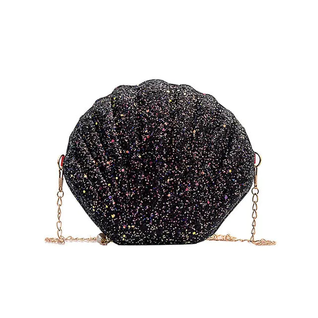 Fashion All-match  Shoulder Bag PU Solid Color Zipper Crossbody Patent Leather