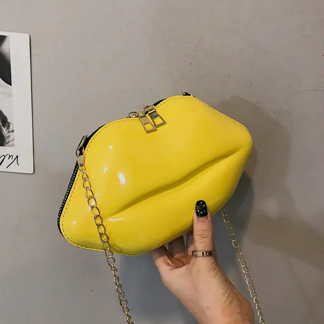 Fashion All-match  Shoulder Bag PU Solid Color Zipper Crossbody Patent Leather